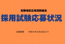 令和７年度新規採用予定消防職員の応募状況について（受付終了）